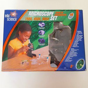 Edu Science Microscope Set 150x,450x,900x *AS IS* NO LIGHTBULB